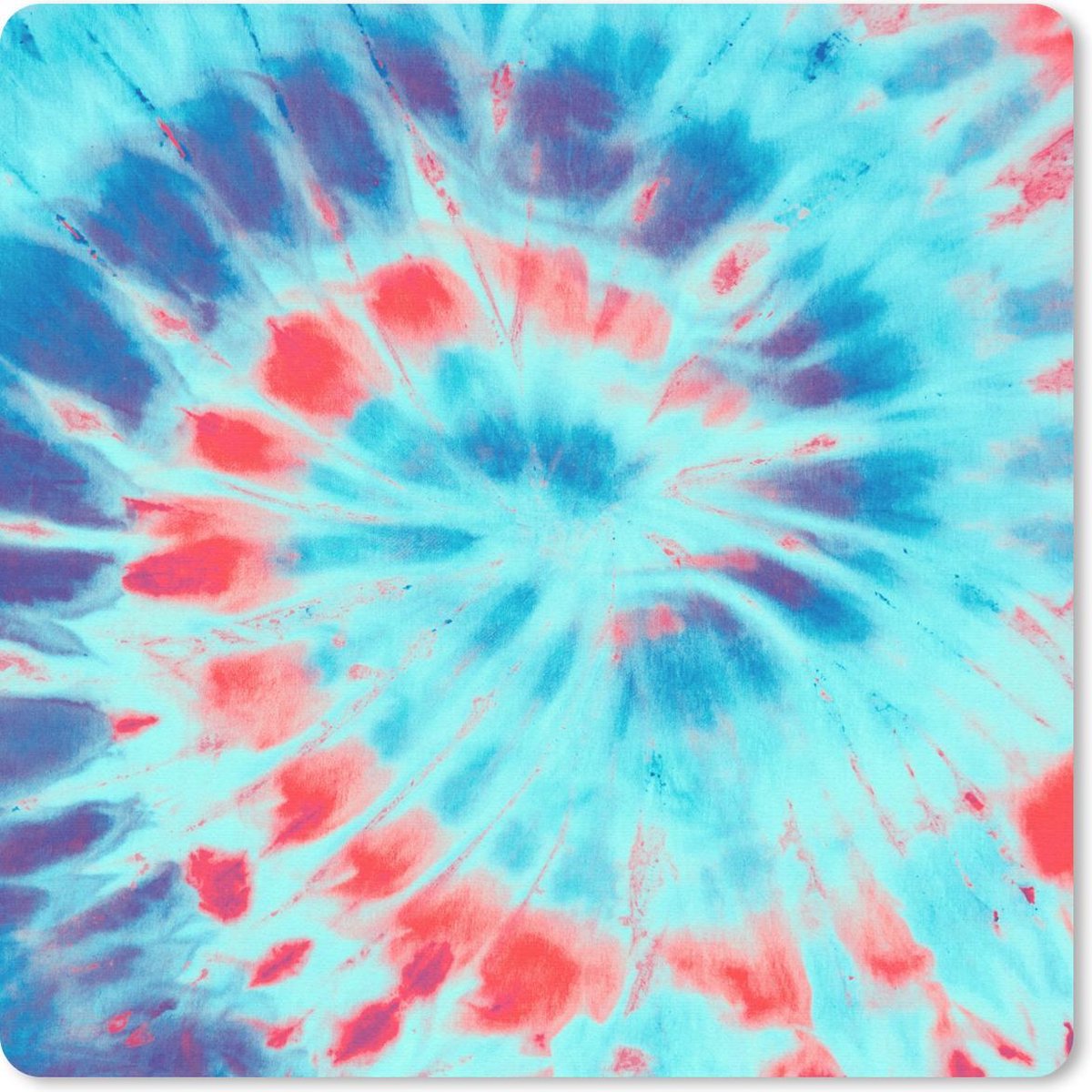 Muismat 30x30 cm - Mousepad Zomer - Tie dye - Blauw - Muismatten