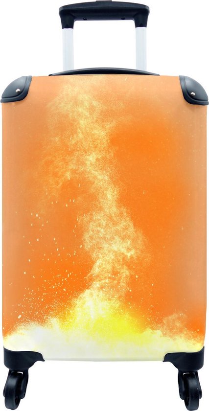 Koffer - Explosie van brand op een oranje achtergrond - Past binnen  55x40x20 cm en... | bol.com
