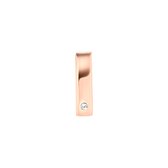 Lucardi Dames Stalen roseplated slider - Hanger - Staal - Rosékleurig