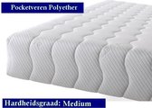 Aloe Vera - Caravan -  Eenpersoons Logeermatras - Pocketvering Polyetherschuim SG 30 - 25 cm - Gemiddeld ligcomfort - 70x190/25