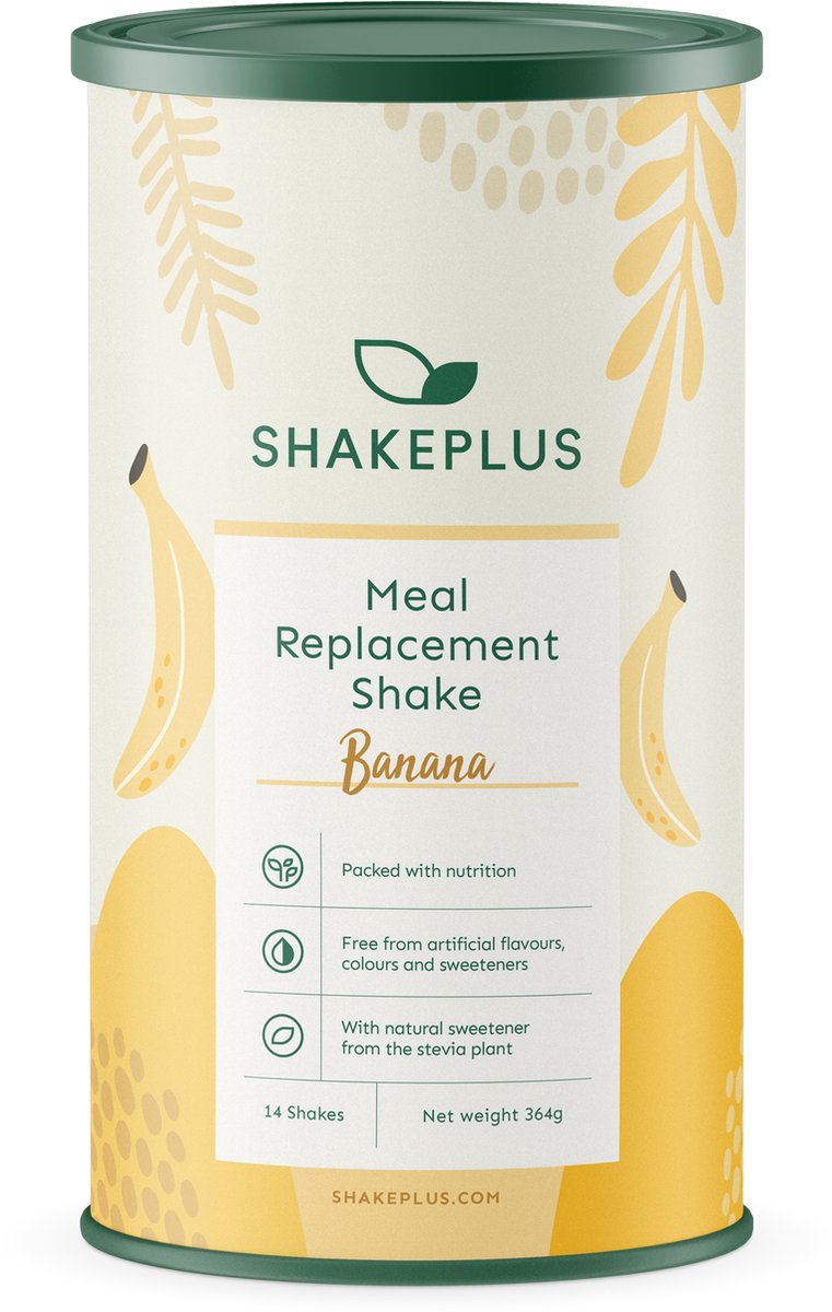 Goedkoopste Shakeplus Maaltijdvervanger Shake - Afvallen met Shakes - 14 Shakes - Banaan