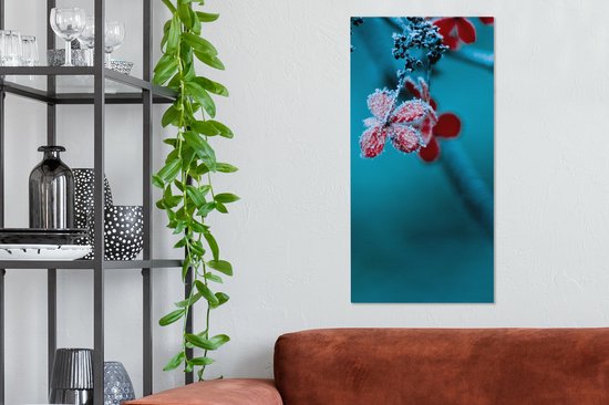 Toile Peinture Rouge - Bloem - Glace - 40x80 cm - Décoration murale