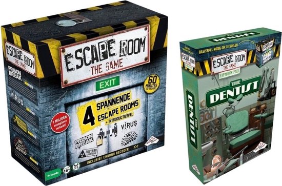 Afbeelding van het spel Spellenbundel - 2 Stuks - Escape Room - The Game basisspel & Uitbreiding The Dentist