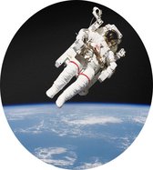 Bruce McCandless first spacewalk (ruimtevaart) - Foto op Dibond - ⌀ 40 cm