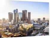 De skyline van downtown cityscape Los Angeles - Foto op Dibond - 60 x 40 cm