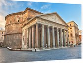 Het Pantheon aan het Piazza della Rotonda in Rome - Foto op Dibond - 90 x 60 cm