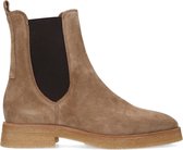 Manfield - Dames - Beige suède chelsea boots - Maat 40