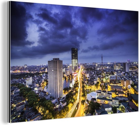 Vue de la ville vietnamienne de Hanoi Aluminium 30x20 cm - petit - Tirage photo sur aluminium (décoration murale métal)