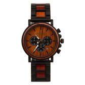 Woodzstyle® | collectie Lux | Houten horloge Flair | houten herenhorloge | houten dameshorloge |hoogwaardig Quartz uurwerk |  ⌀ 44 mm | geleverd in houten giftbox | cadeau voor her