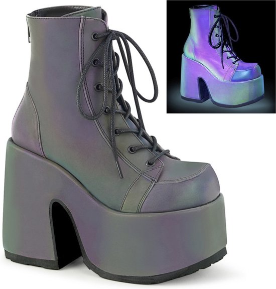 Demonia Platform Bottes femmes -40 Shoes- CAMEL-203 US 10 Vert/Violet