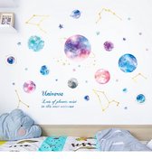 Muursticker Negen Planeten  - Kinderkamer  - Muurdecoratie - Wandsticker - Sticker Voor Kinderen 60×90CM