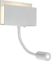 Cabaret wandlamp in wit bestaat uit geïntegreerde ledverlichting. De lamp kan ideaal dienen als nachtlampje in je slaapkamer of als leeslamp in je woonkamer. De leeslampje is richtbaar, waard
