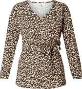 IVY BEAU Zely Blouse - Black Multi Colour - maat 44