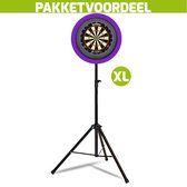 Mobiele Dartbaan VoordeelPakket + Winmau Blade 6 + Dartbordverlichting Basic XL (Paars)