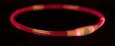 Halsband lichtgevend USB rood (65X0,8 CM)- Trixie