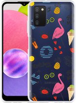 Hoesje Geschikt voor Samsung Galaxy A03s Summer Flamingo