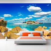 Zelfklevend fotobehang - Zomers uitzicht op eiland , Tropisch , Premium Print