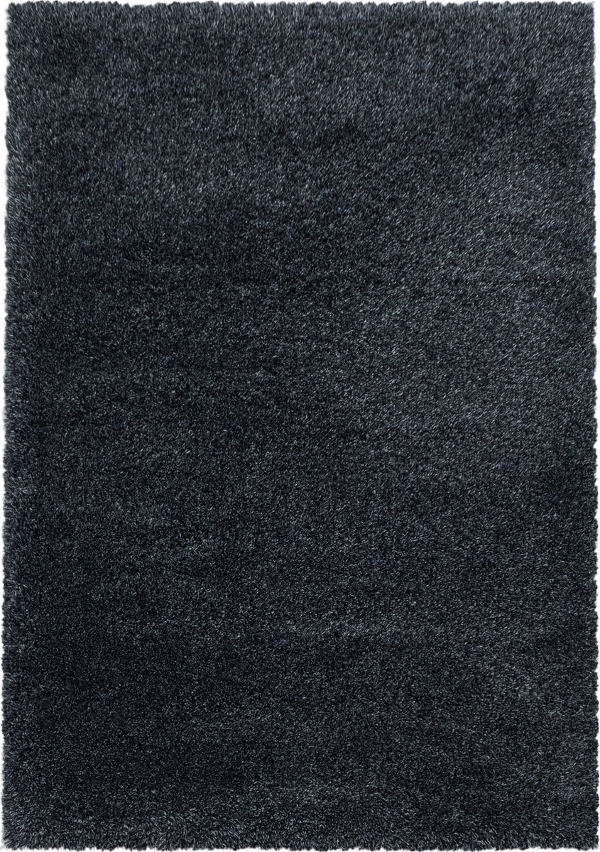 Pearl Soft Hoogpolig Vloerkleed Antraciet- 140x200 CM
