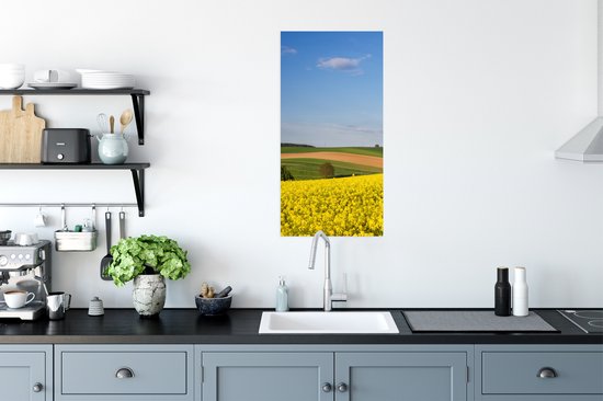 Affiche Printemps - Fleurs - Jaune - 40x80 cm