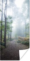 Affiche Forêt - Brume - Chemin - 80x160 cm