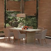 Decoways - 7-delige Tuinset poly rattan bruin