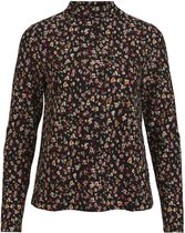 Vila T-shirt Vifloni Crew Neck L/s Top/su 14068037 Black/flouri Dames Maat - S