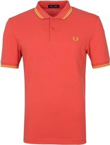 Fred Perry - Polo M3600 Zomer Rood - Slim-fit - Heren Poloshirt Maat L