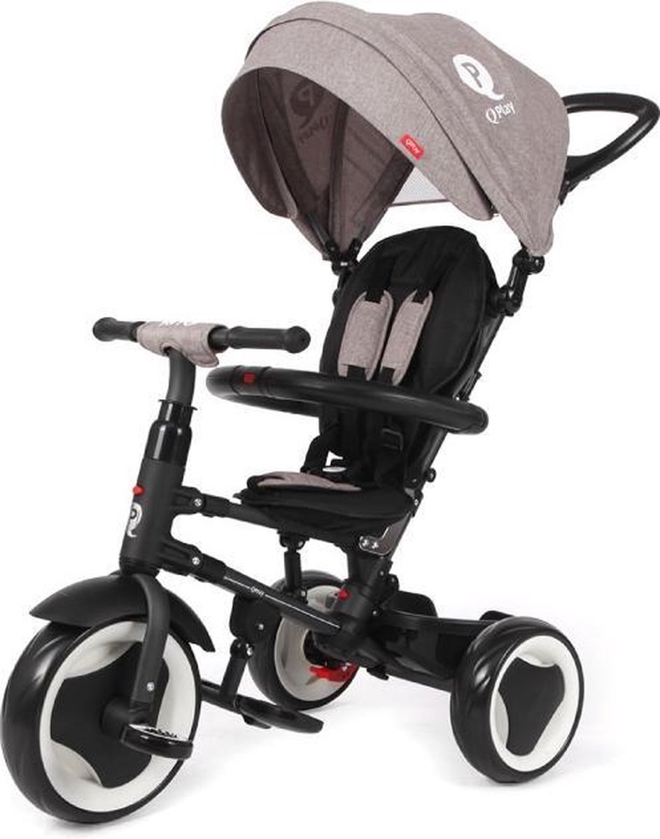 Qplay Rito Driewieler - Loopfiets - Grijs