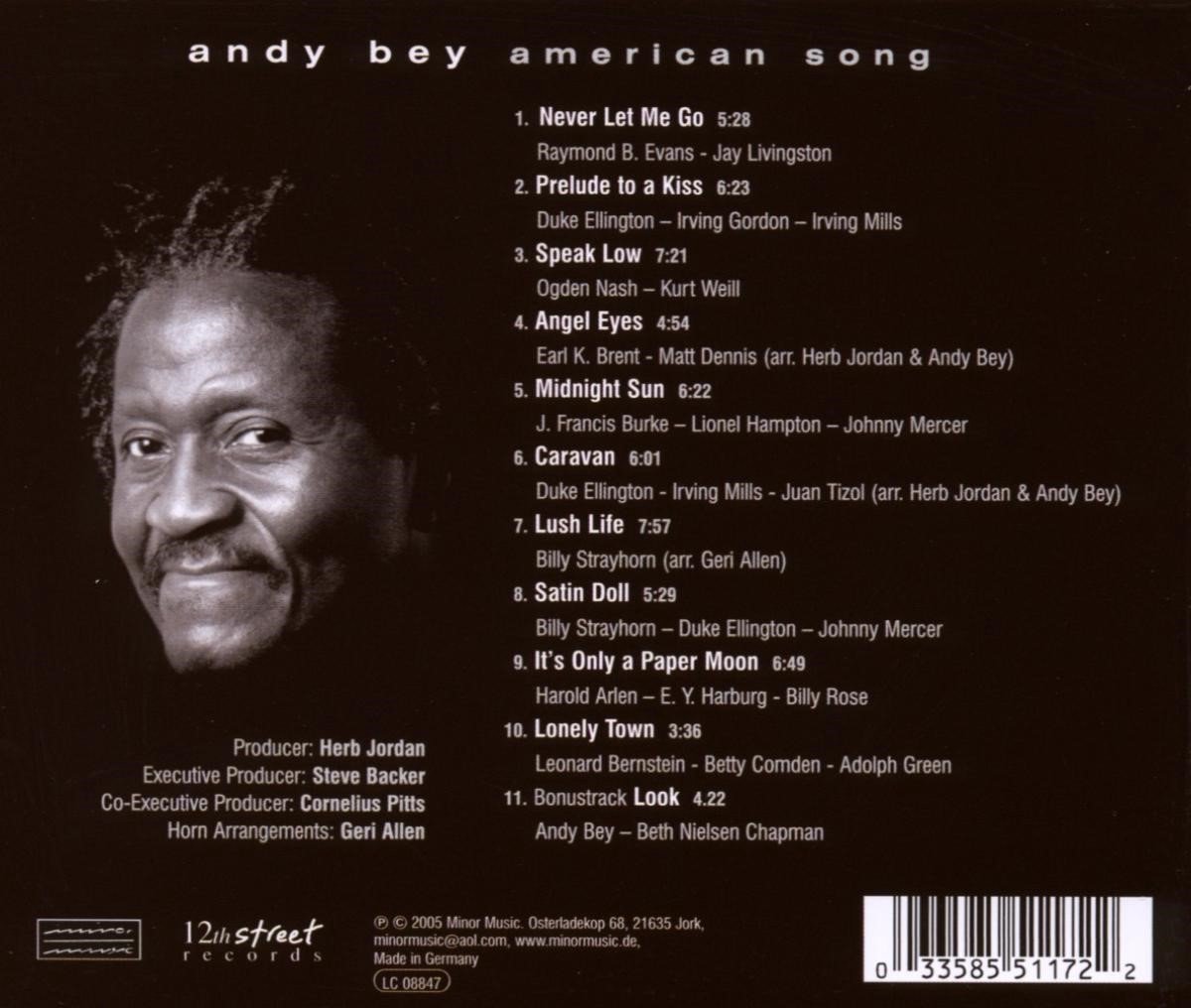 Andy Bey - American Song (CD), Andy Bey | CD (album) | Muziek | bol.com