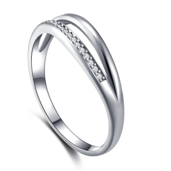 Di Lusso - Ring Orly - Zirkonia's - Zilver 925 - Dames - 19.00 mm
