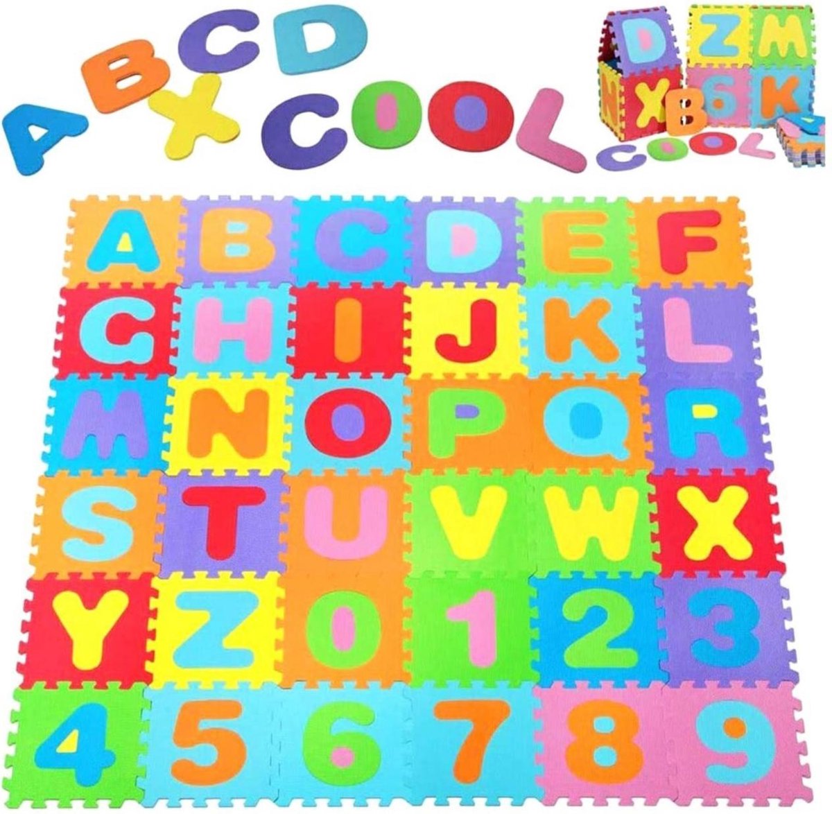 Speelmat Puzzelmat speelkleed  Speeltapijt  72delig  EVA foam  L