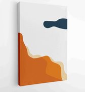 Aardetinten landschappen achtergronden instellen met maan en zon. Abstract Plant Art-ontwerp voor print, omslag, behang, minimale en natuurlijke kunst aan de muur. 4 - Moderne schi