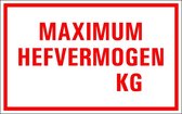 Maximum hefvermogen kg tekstbord - kunststof 320 x 200 mm