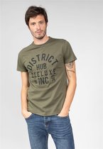 DEELUXE T-shirt met logo SPENCER Dark Khaki