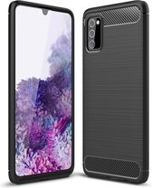 Cazy Samsung Galaxy A03s hoesje - Rugged TPU Case - zwart