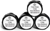 Telano® 4 stuks Dymo Compatible Labels Wit 11352 - 54 x 25 mm - 500 labels per Rol - Verzendetiketten - Adresetiketten S0722520
