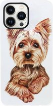 ADEL Siliconen Back Cover Softcase Hoesje voor iPhone 13 Pro - Yorkshire Terrier Hond