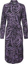 Vero Moda Jurk Vmsasha Shirt L/s Dress Aop 10222939 Black/silja Big Dames Maat - L