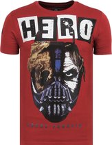 Hero Mask - Zomer T shirt Heren - 6323B - Bordeaux