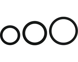 Cockring set - drie maten - zwart