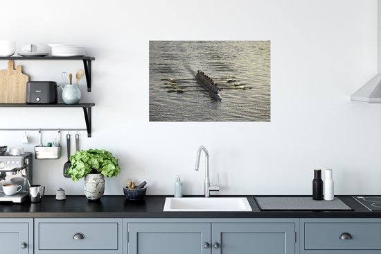 Affiche d'entraînement groupe de rameurs 90x60 cm - Tirage photo sur Poster (décoration murale salon / chambre) / Affiche de Sport