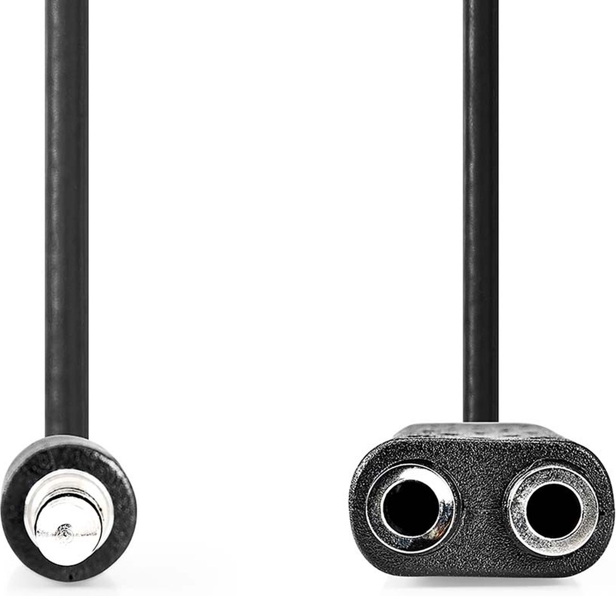 Stereo-Audiokabel | 3,5 mm Male - 2x 3,5 mm Female | 0,2 m | Zwart