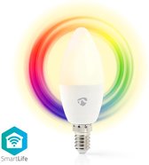SmartLife Multicolour Lamp | Wi-Fi | E14 | 350 lm | 4.5 W | RGB / Warm Wit | 2700 K | Android™ / IOS | Kaars