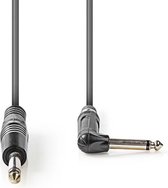Nedis Mono-Audiokabel - 6,35 mm Male - 6,35 mm Male - Vernikkeld - 3.00 m - Rond - PVC