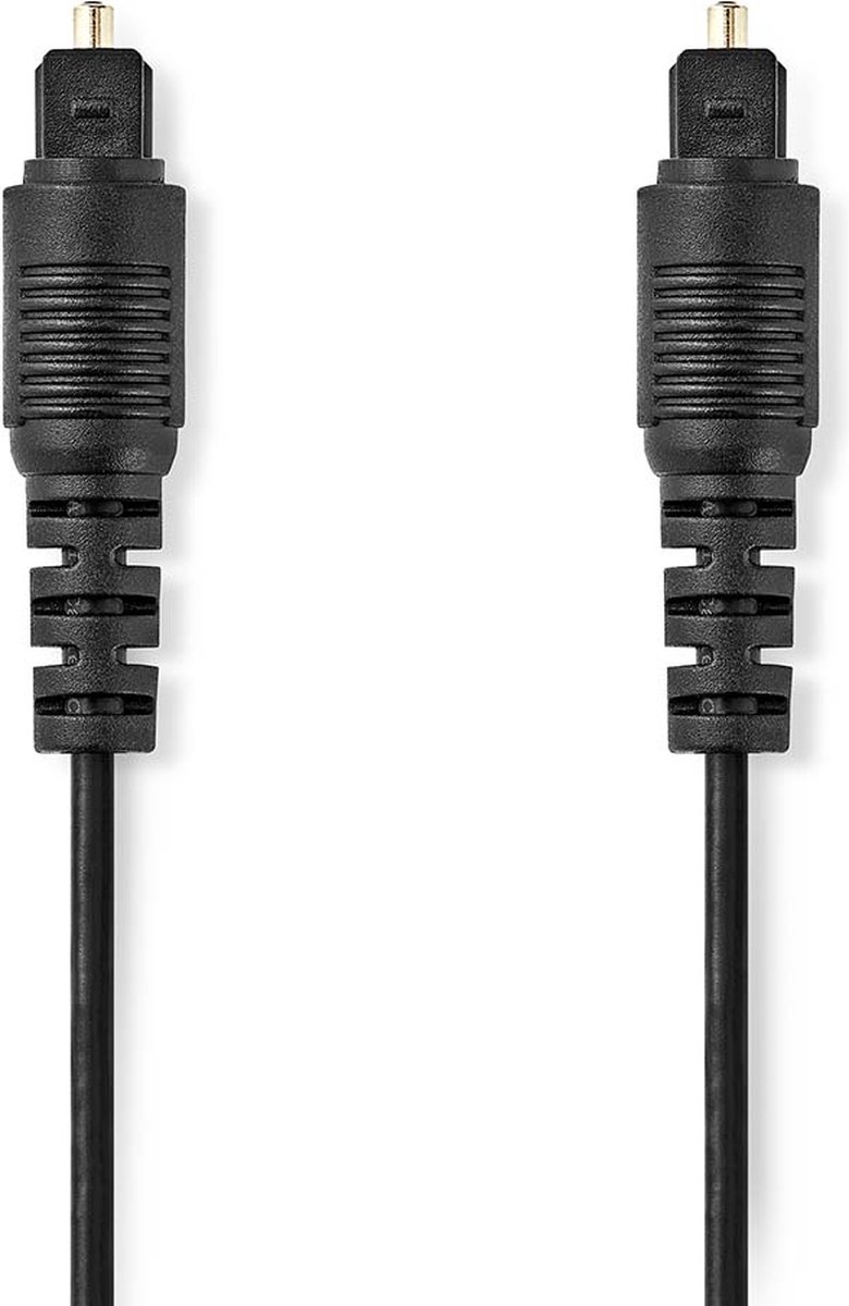 Nedis Optische Audiokabel - TosLink Male - TosLink Male - 2.00 m - Rond - PVC - Zwart - Envelop