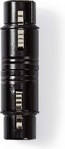Nedis XLR-Adapter | XLR 3-Pins Female | XLR 3-Pins Female | Vernikkeld | Recht | Metaal | Zwart | 1 Stuks | Polybag