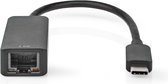 USB-netwerkadapter - USB 3.2 Gen 1 - 2.5 Gbps - USB-C Male - RJ45 Female - 0.2 m - Rond - Verguld - Vertind-Koper - Zwart - Envelop