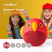 Bluetooth-Speaker - Maximale batterijduur: 3 uur - Handheld Ontwerp - 9 W - Mono - Ingebouwde microfoon - Koppelbaar - Animaticks Perry Parrot - Rood