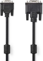 Nedis DVI-Kabel - DVI-A 12+5-Pin Male - VGA Male - 1024x768 - Vernikkeld - 2.00 m - Recht - PVC - Zwart - Envelop