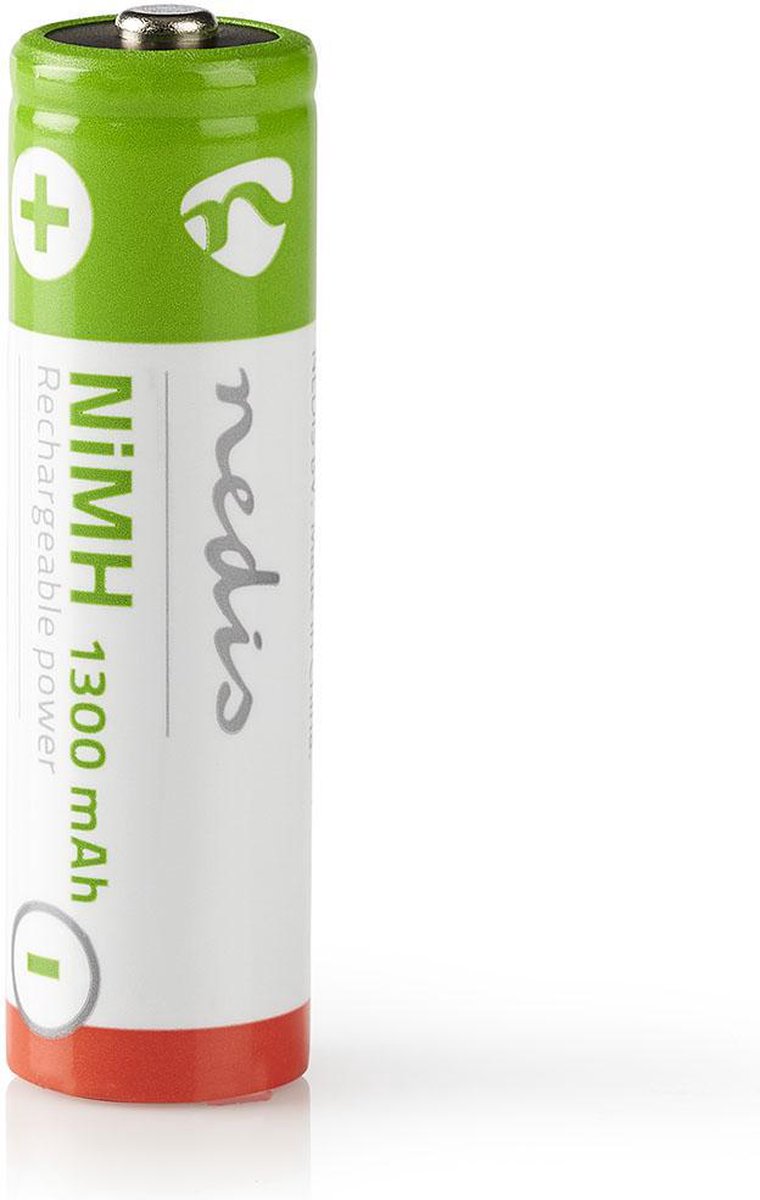 Nedis Oplaadbare NiMH-Batterij AA - 1.2 V DC - 1300 mAh - 4-Blister